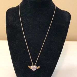 Tiffany and Co. Winged Heart Charm Necklace